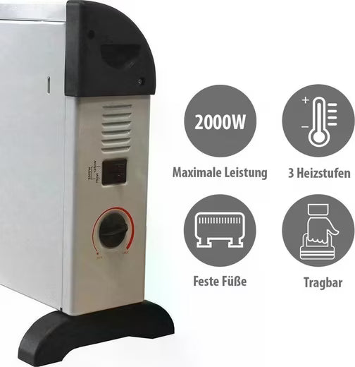 alpina Heizkörper Alpina Elektrischer Konvektor Heizung, Heizkörper 2000W
