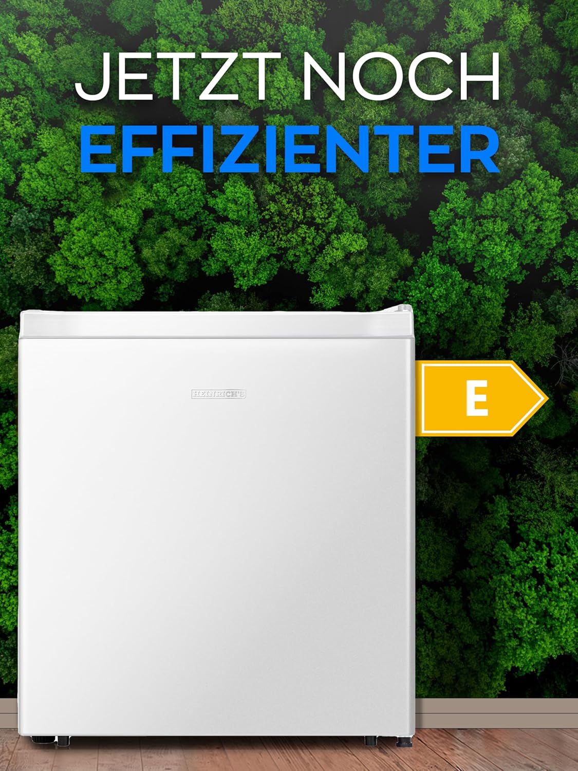 HEINRICHS Getränkekühlschrank 45L, 39dB, mit Kühlfach, kompakt, für Büro & Outdoor, Weiß