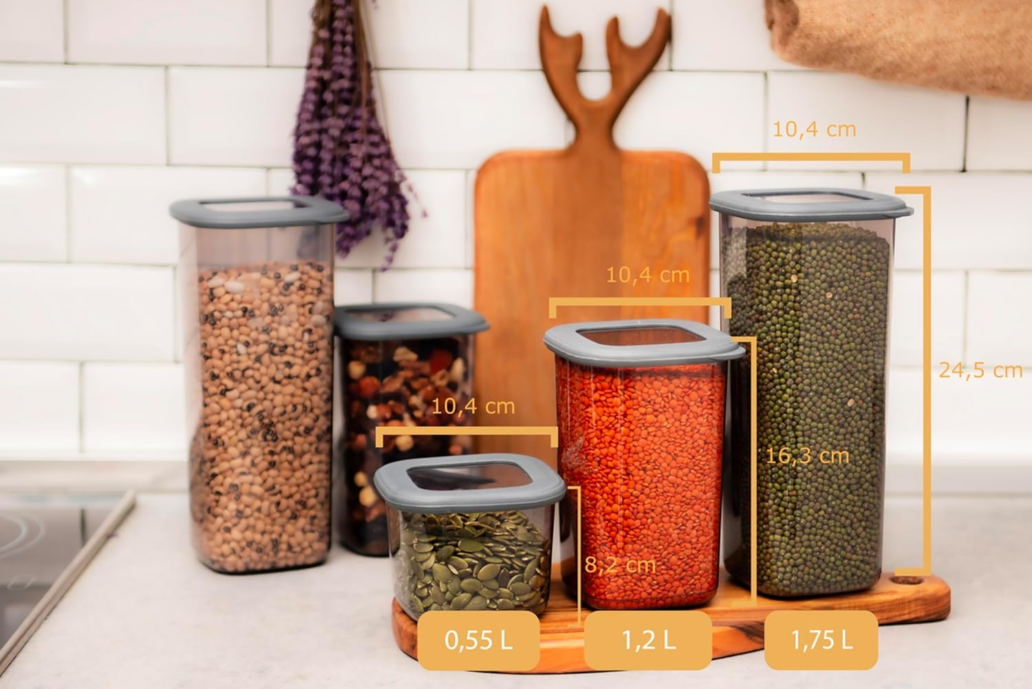 Fabona - Vorratsdosen mit Deckel (Luftdicht)