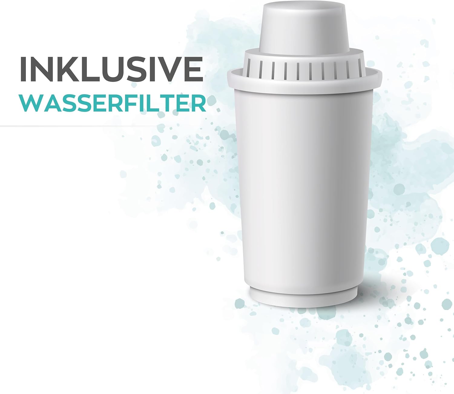 HEINRICHS Heißwasserspender, 40°-100°C, 100ml-400ml auswählbar, Touch-Display, 2,7L Tank, Reinigungsfunktion