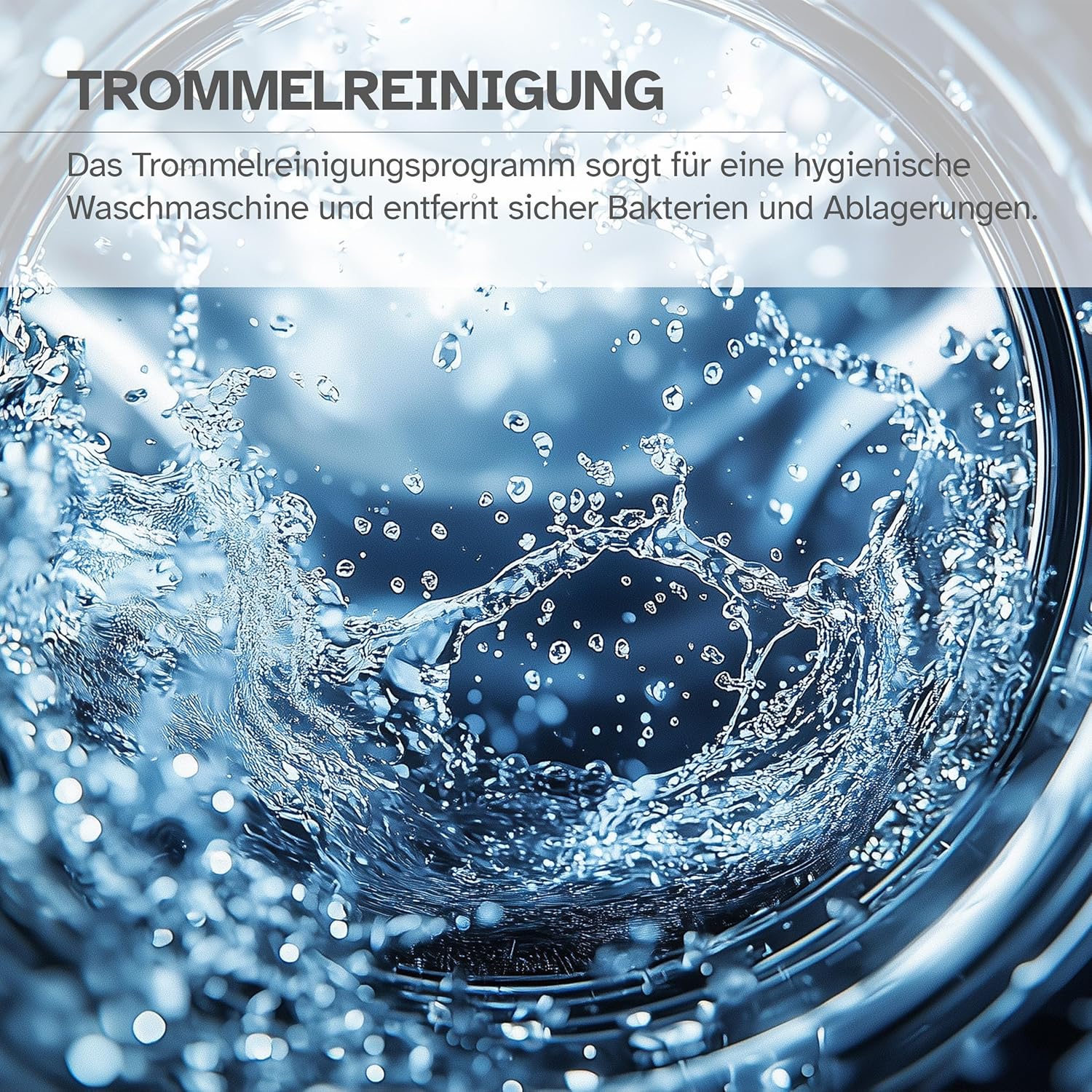 10kg Waschmaschine mit Steam-Funktion, 15 Programme, 1400 U/min, Inverter-Motor, LED-Display, Aqua-Stop, Kindersicherung, Energieklasse A, Titan-Grau